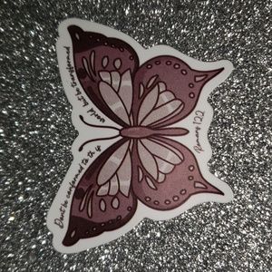 GOD WATERPOOF Sticker Bible Butterfly